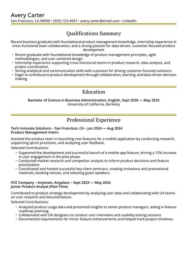 Mẫu Entry Level
