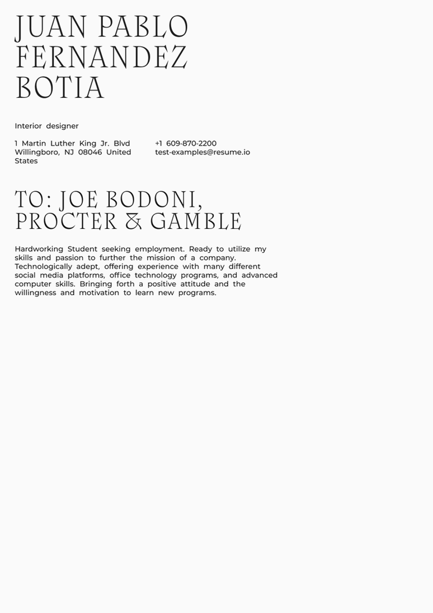 Rome cover_letter template